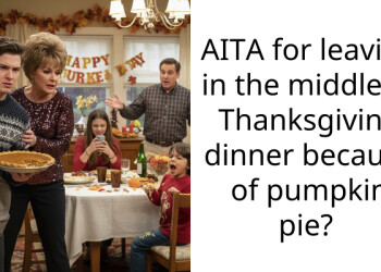 AITA for leaving in the middle of Thanksgiving dinner because of pumpkin pie?