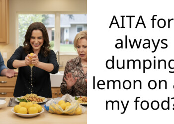 AITA for always dumping lemon on all my food?