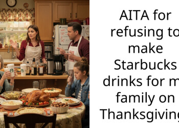 AITA for refusing to make Starbucks drinks for my family on Thanksgiving?
