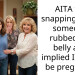 AITA for snapping when someone rubbed my belly and implied I might be pregnant?