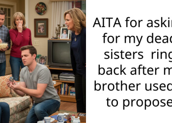 AITA for asking for my dead sisters ring back after my brother used it to propose