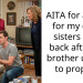 AITA for asking for my dead sisters ring back after my brother used it to propose