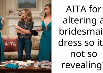 AITA for altering a bridesmaid dress so it’s not so revealing?