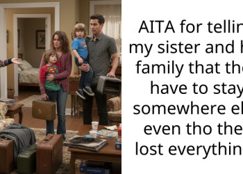 AITA for telling my sister and her family that they have to stay somewhere else even tho they lost everything?