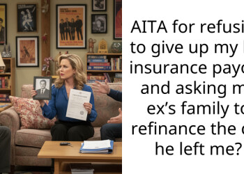 AITA for refusing to give up my life insurance payout and asking my ex’s family to refinance the car he left me?