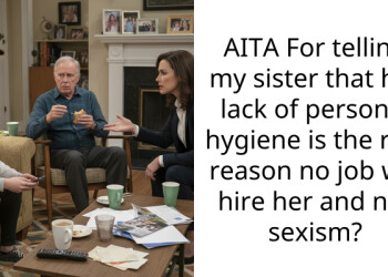 AITA For telling my sister that her lack of personal hygiene is the real reason no job will hire her and not s*xism?