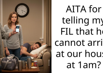AITA for telling my FIL that he cannot arrive at our house at 1am?