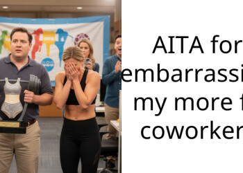 AITA for “embarra*sing” my more fit coworker?
