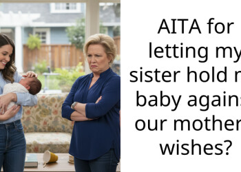AITA for letting my sister hold my baby against our mother’s wishes?