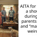 AITA for taking a shower during my parents party and “making it weird”?