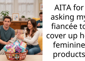 AITA for asking my fiancée to cover up her feminine products