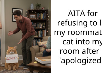 AITA for refusing to let my roommate’s cat into my room after it ‘apologized’?