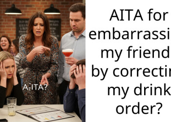 AITA for embarra*sing my friends by correcting my drink order?