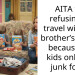 AITA for refusing to travel with my brother’s family because his kids only eat junk food?