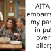 AITA for embarra*sing my parents in public over an allergy?