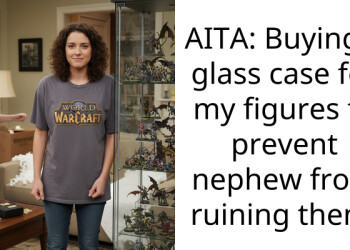 AITA: Buying a gla*s case for my figures to prevent nephew from ruining them.