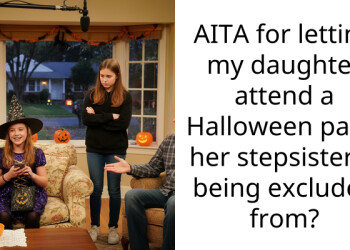 AITA for letting my daughter attend a Halloween party her stepsister is being excluded from?