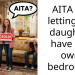 AITA for letting my daughter have her own bedroom?