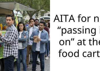 AITA for not “pa*sing it on” at the food cart?
