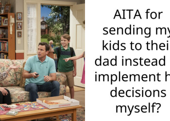 AITA for sending my kids to their dad instead of implement his decisions myself?