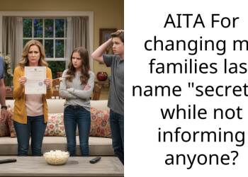 AITA For changing my families last name “secretly” while not informing anyone?