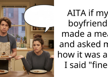 AITA if my boyfriend made a meal and asked me how it was and I said “fine”