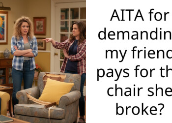 AITA for demanding my friend pays for the chair she broke?