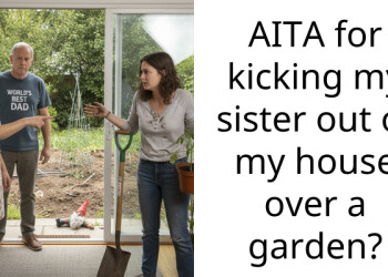 AITA for kicking my sister out of my house over a garden?