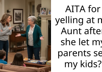 AITA for yelling at my Aunt after she let my parents see my kids?