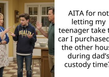 AITA for not letting my teenager take the car I purchased to the other house during dad’s custody time?