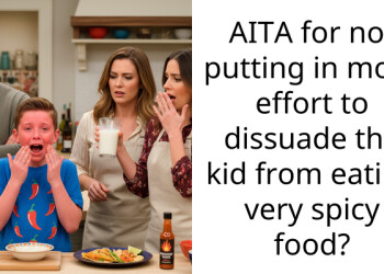 AITA for not putting in more effort to dissuade the kid from eating very s**cy food?