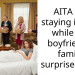 AITA for staying in bed while my boyfriend’s family surprise visits.