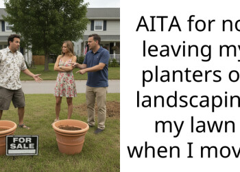 AITA for not leaving my planters or landscaping my lawn when I move?