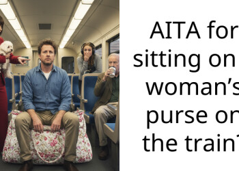 AITA for sitting on a woman’s purse on the train?