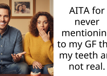 AITA for never mentioning to my GF that my teeth are not real.