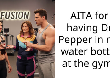 AITA for having Dr Pepper in my water bottle at the gym?