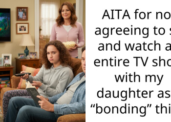 AITA for not agreeing to sit and watch an entire TV show with my daughter as a “bonding” thing