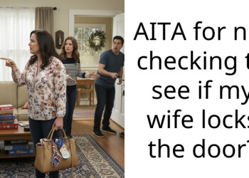 AITA for not checking to see if my wife locks the door?