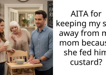 AITA for keeping my son away from my mom because she fed him custard?
