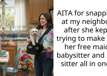 AITA for snapping at my neighbor after she kept trying to make me her free maid babysitter and pet sitter all in one?