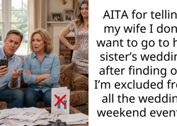 AITA for telling my wife I don’t want to go to her sister’s wedding after finding out I’m excluded from all the wedding weekend events?