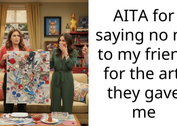 AITA for saying no no to my friend for the art they gave me