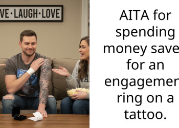 AITA for spending money saved for an engagement ring on a tattoo.