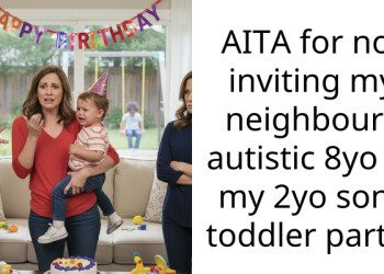 AITA for not inviting my neighbours autistic 8yo to my 2yo sons toddler party?