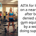 AITA for leaning on a nearby wall after being denied use of gym equipment by a woman doing supersets?