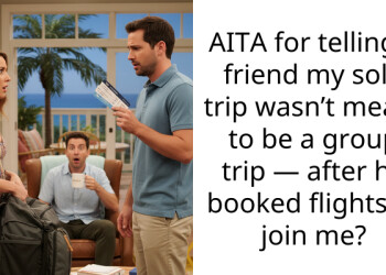AITA for telling a friend my solo trip wasn’t meant to be a group trip — after he booked flights to join me?