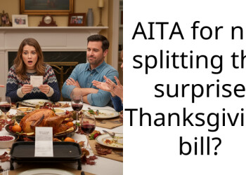 AITA for not splitting the surprise Thanksgiving bill?