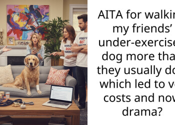 AITA for walking my friends’ under-exercised dog more than they usually do – which led to vet costs and now drama?