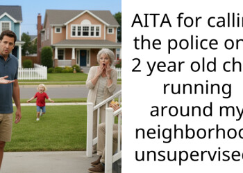 AITA for calling the police on a 2 year old child running around my neighborhood unsupervised?