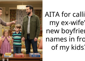 AITA for calling my ex-wife’s new boyfriend names in front of my kids?